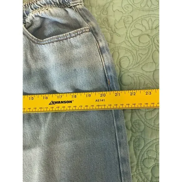 Loft The Palazzo Womens Zip Up Denim Palazzo Pants Light Wash Size 12 - Picture 9 of 12